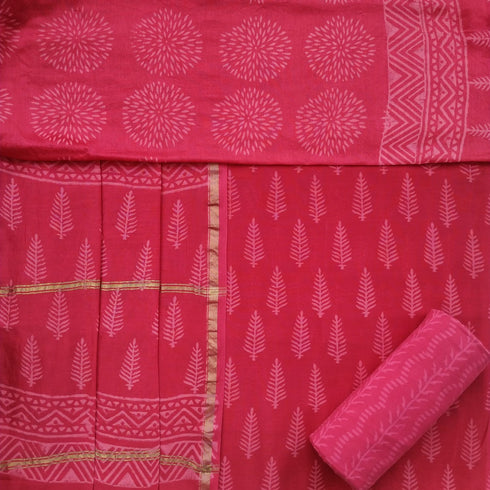 Buti Print Chanderi Silk Suit Set (CHA42)